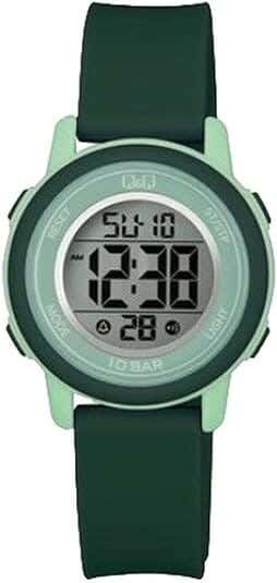 Q&Q M208J003Y Round Digital Sport Watch For women, M /26 - 39 mm - Green