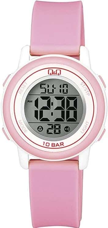 Q&Q M208J004Y Round Digital Sport Watch For women, M /26 - 39 mm - Pink