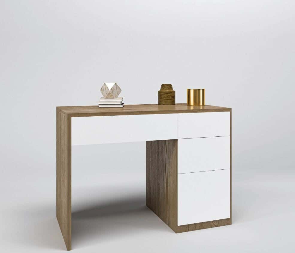 White Rock Desk, 50×100×80 cm, Thai MDF - White Wood