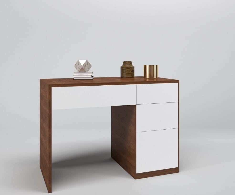 White Rock Desk, 50×100×80 cm, Thai MDF - White Wood