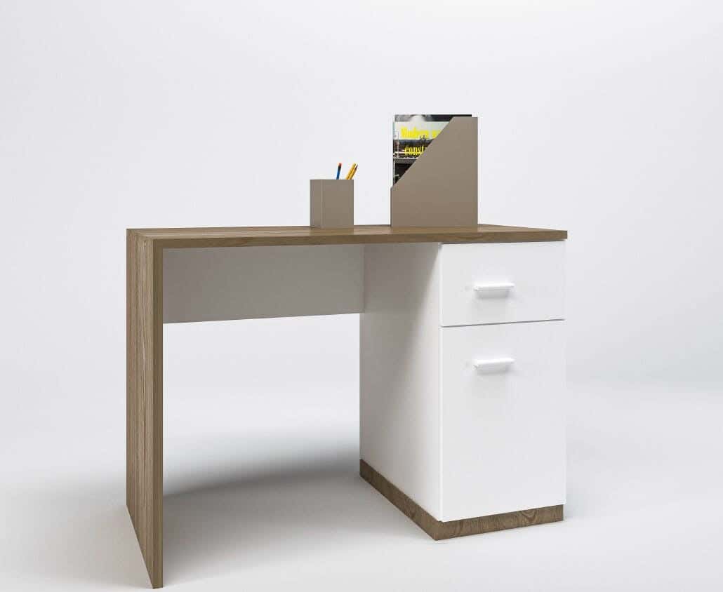 Home Desk, 50×100×80 cm, Thai MDF - White Wood