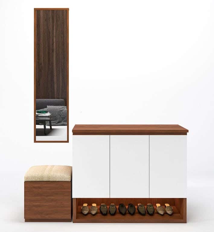 Creative shoe rack, 40×165×90 cm, Thai MDF - white wood