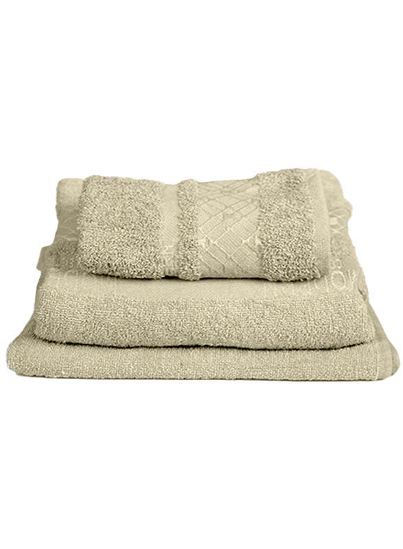 Snooz Cotton Towels Set, 3 pieces, 500 gm - Beige