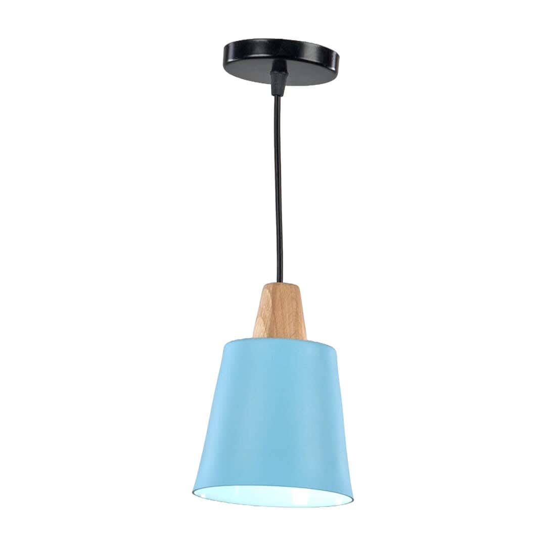 Aluminum Modern Chandelier, 1 Lamp, 25×45 Cm - Blue