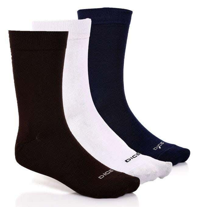 Dice Men's Long Sock Set, Cotton, 3 Pieces, One Size - Multicolor
