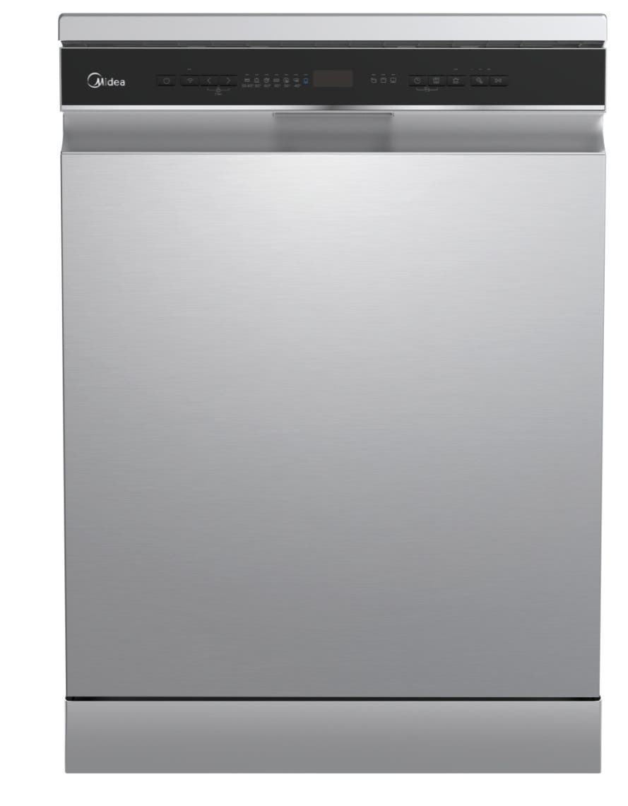 Midea MDWEF1433DSS-WI-EG Dishwasher, 14 Persons, 6 Programs - Silver