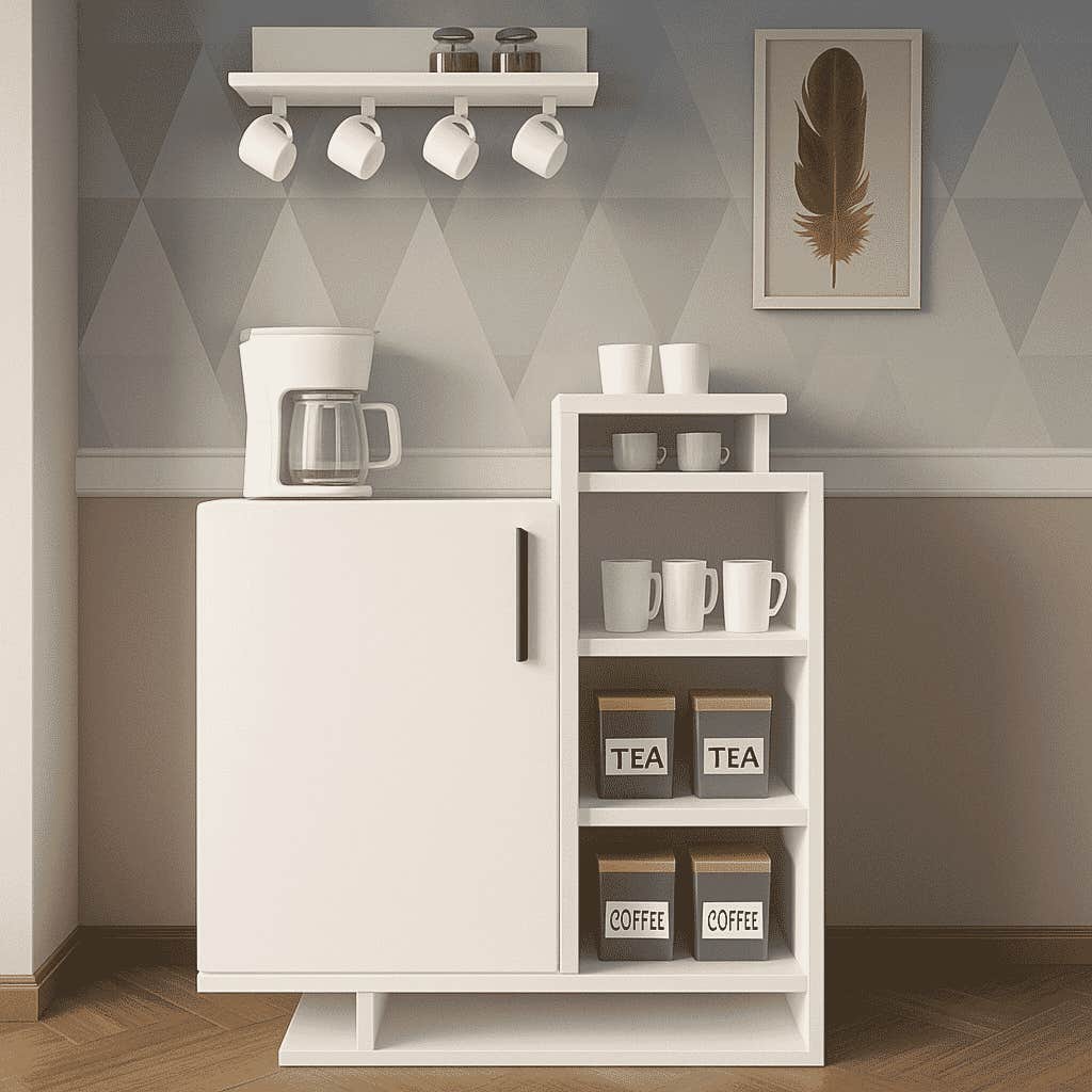 Coffee Corner, 30x90x90 cm, MDF - White