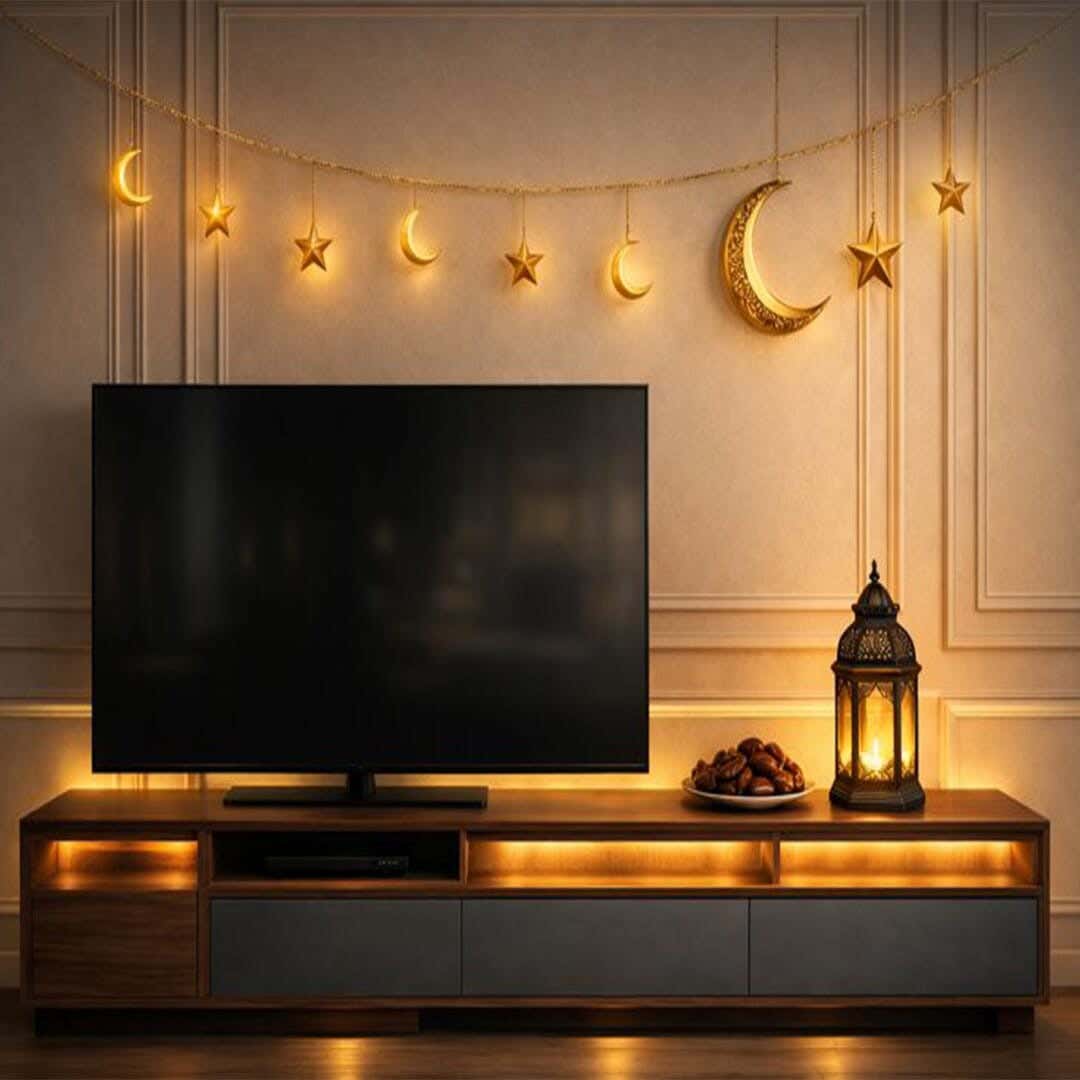 Noor TV Unit, 30×220×40 cm, MDF - Dark Wood and Gray