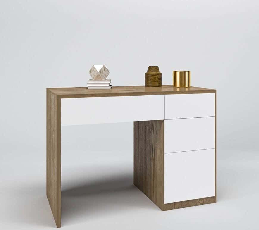 White Rock Desk, 50×100×80 cm, MDF - White Wood