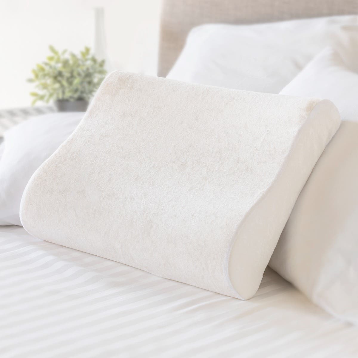 Memory Foam Contour Bed in Home Pillow, 40×60 cm - Off White