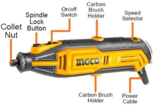 Ingco Mg13328 Minicraft, 130 Watt, 109 Pieces - Black Yellow