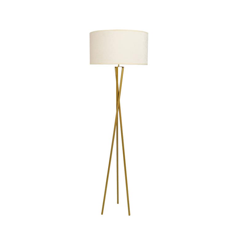 Modern lamp, metal, 175x40 cm, 1 bulb - gold