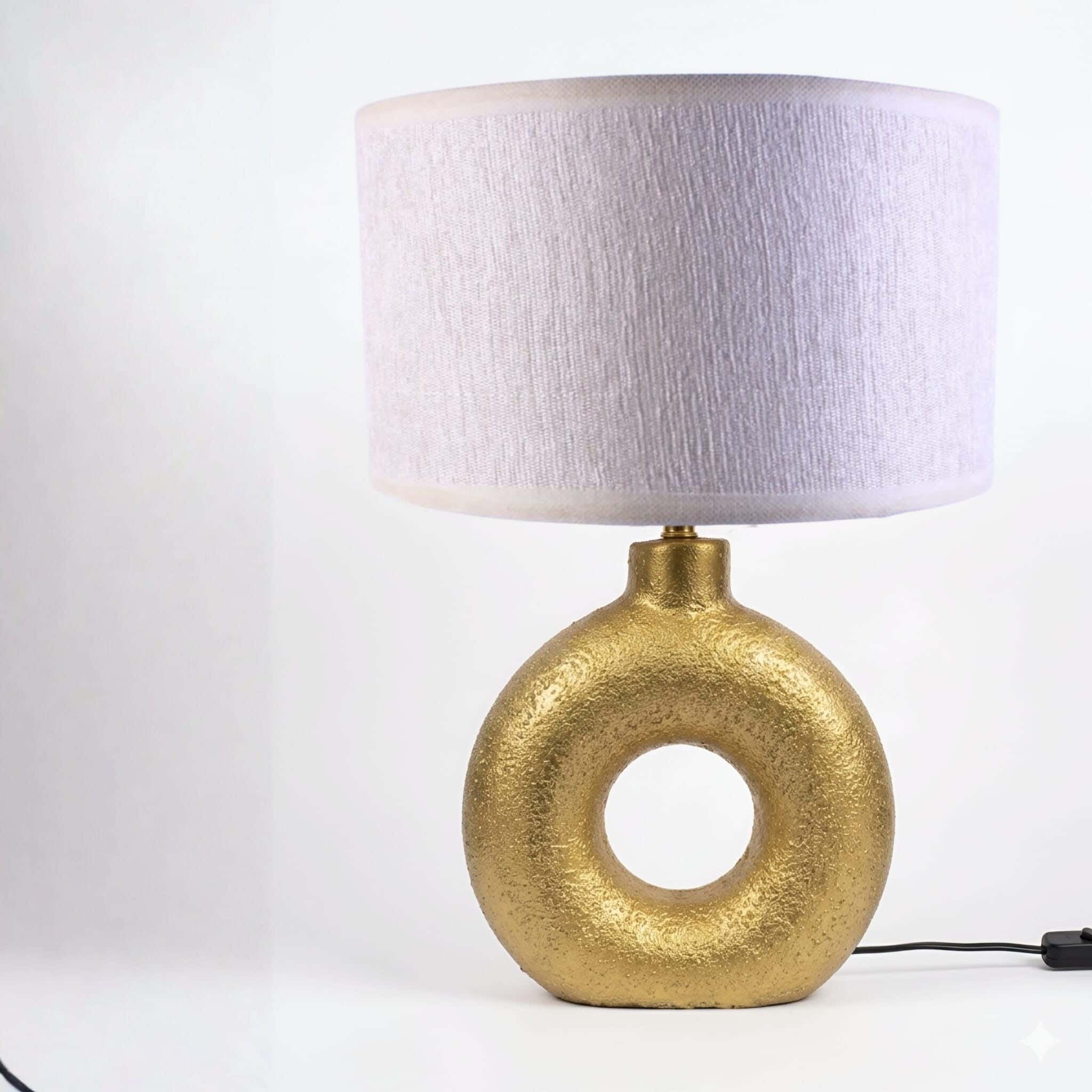 Donuts Porcelain Lampshade, Shade - Gold Beige