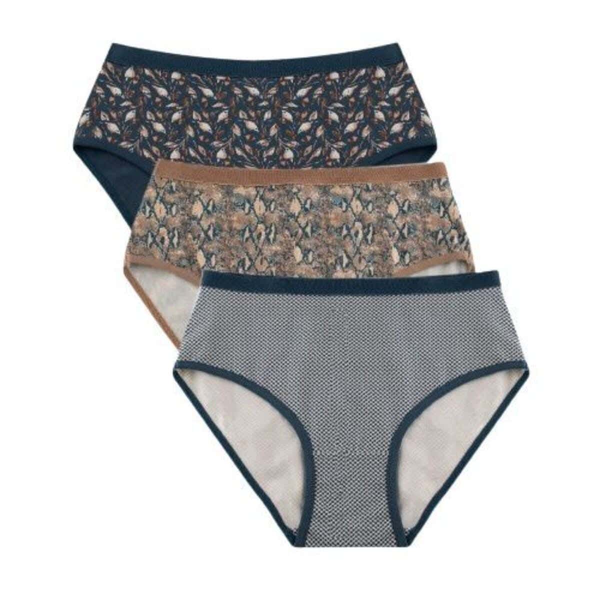 Dice Women's Underwear Set, Fabric, 3 Pieces, XXL - Multicolor