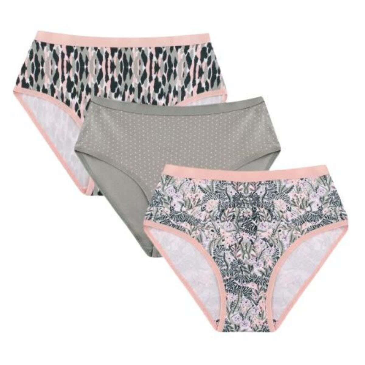 Dice Women's Underwear Set, Fabric, 3 Pieces, L - Multicolor