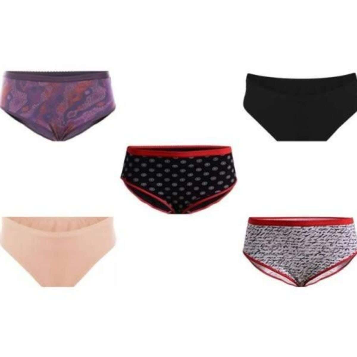 Dice Women's Underwear Set, Fabric, 5 Pieces, L - Multicolor