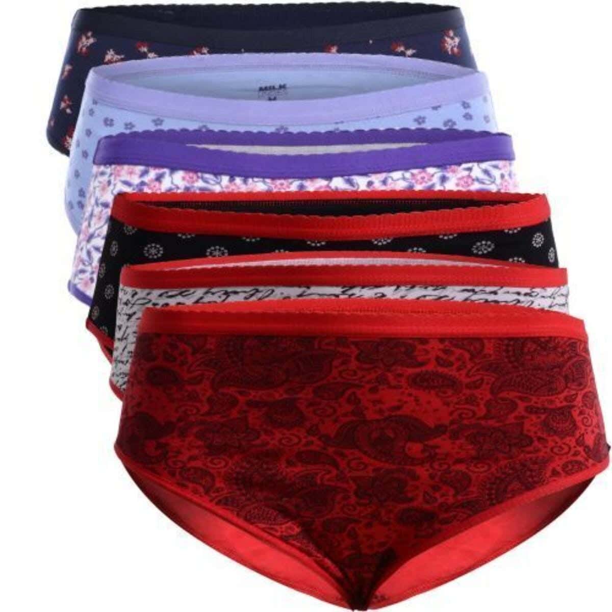 Milk Fabric Women'S Underwear Set, 6 Pieces
