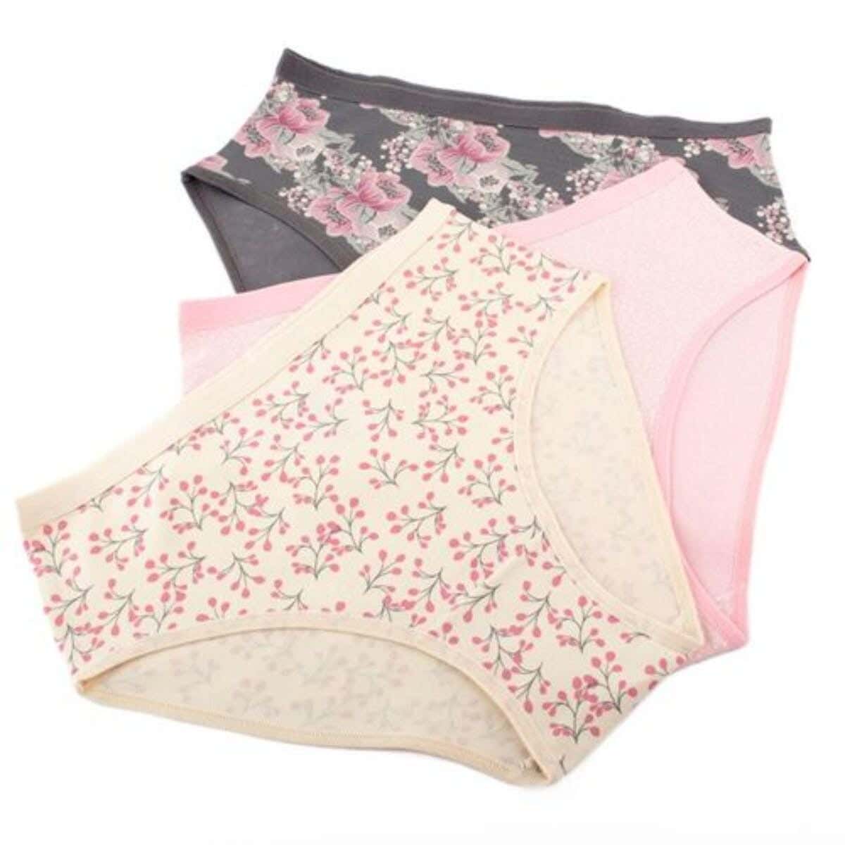 Milk Fabric Underwear For Women, Size L - Multicolor