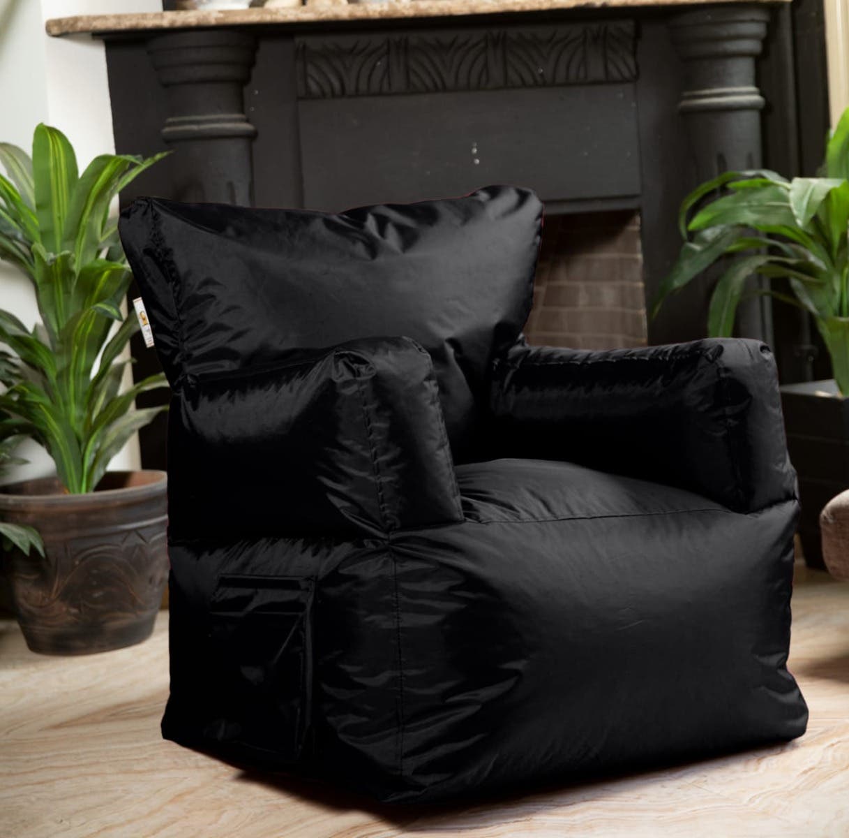 Waterproof Fabric Bean Bag, 80×80×97 cm - Black