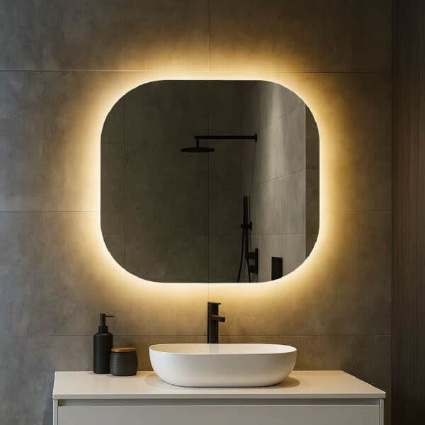 Bellerion Mirrors, Yellow Illumination, 65x65 cm