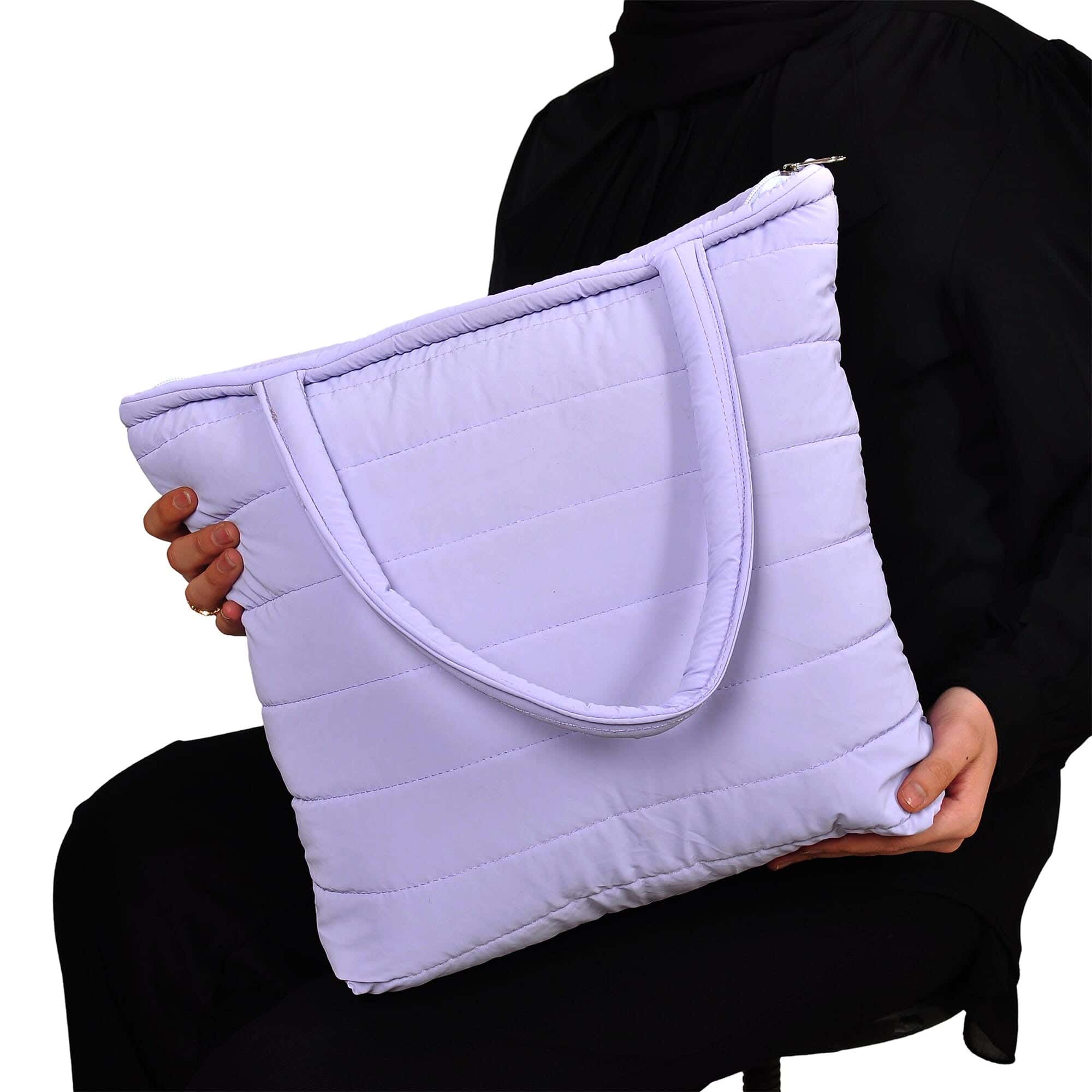 Women'S Shoulder Bag, Nylon - Lavender
