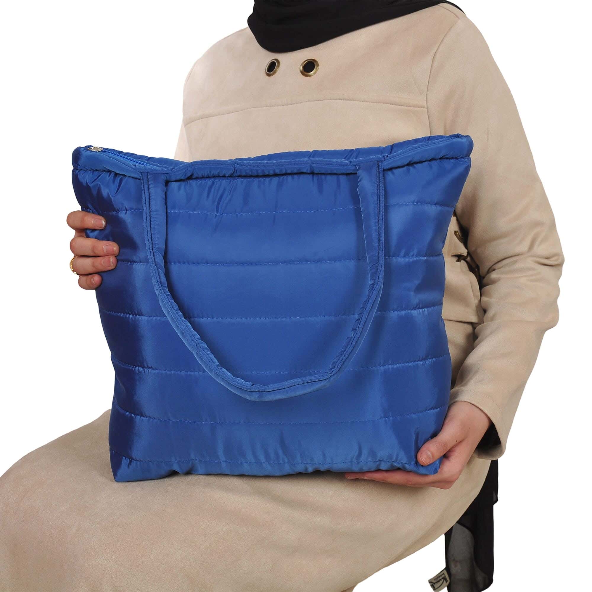 Women'S Shoulder Bag, Nylon - Shine Blue