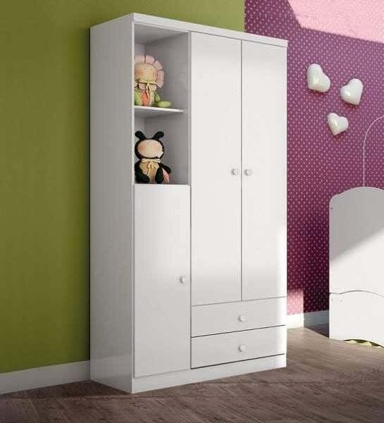 MDF wardrobe, 120×200×50 cm - White