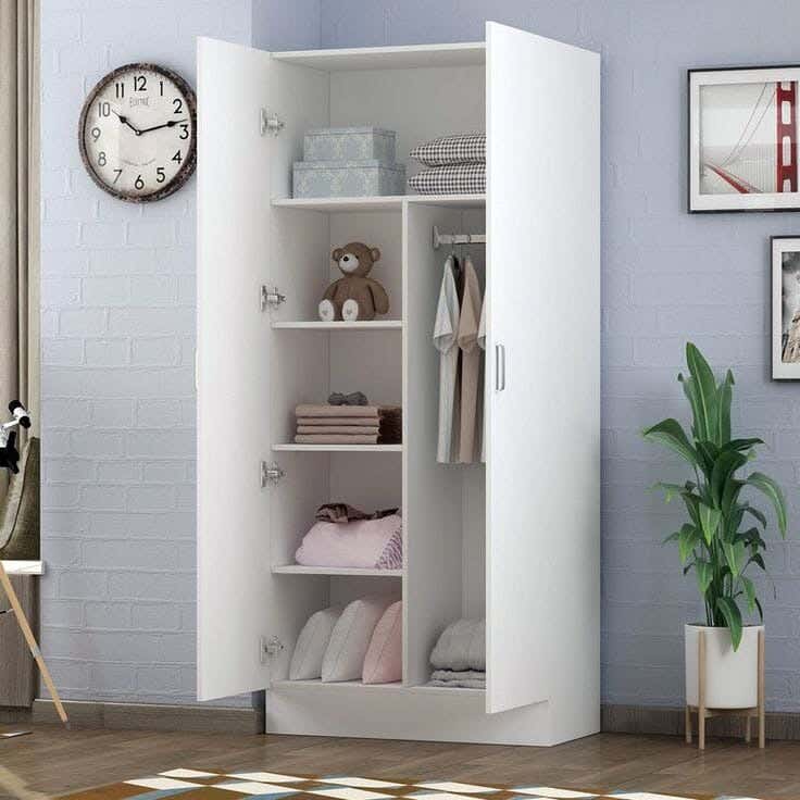 MDF wardrobe, 100×200×50 cm - White