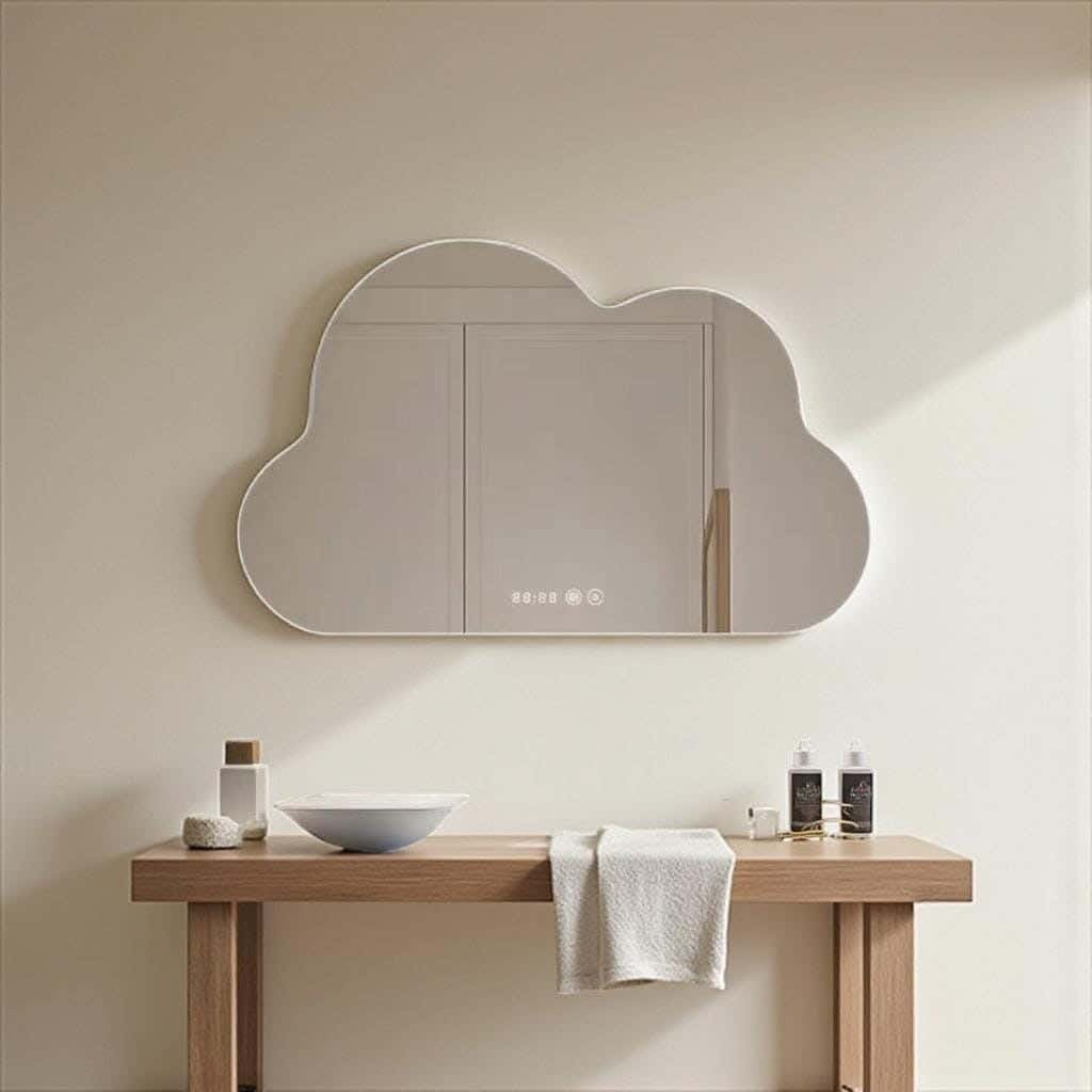 Lionhose Touch Glass Mirrors, with Heater and Clock, 75 x 95 cm