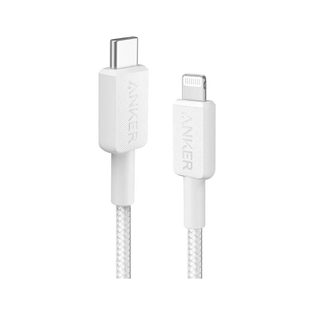 Anker A81B5H21 USB-C to Lightning Cable ,Braided ,3ft - White