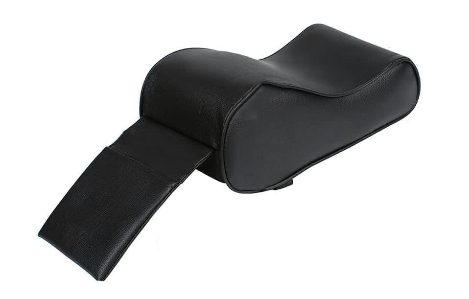 Max Comfort Memory Foam and Leather Car Armrest, With Phone Holder, Black