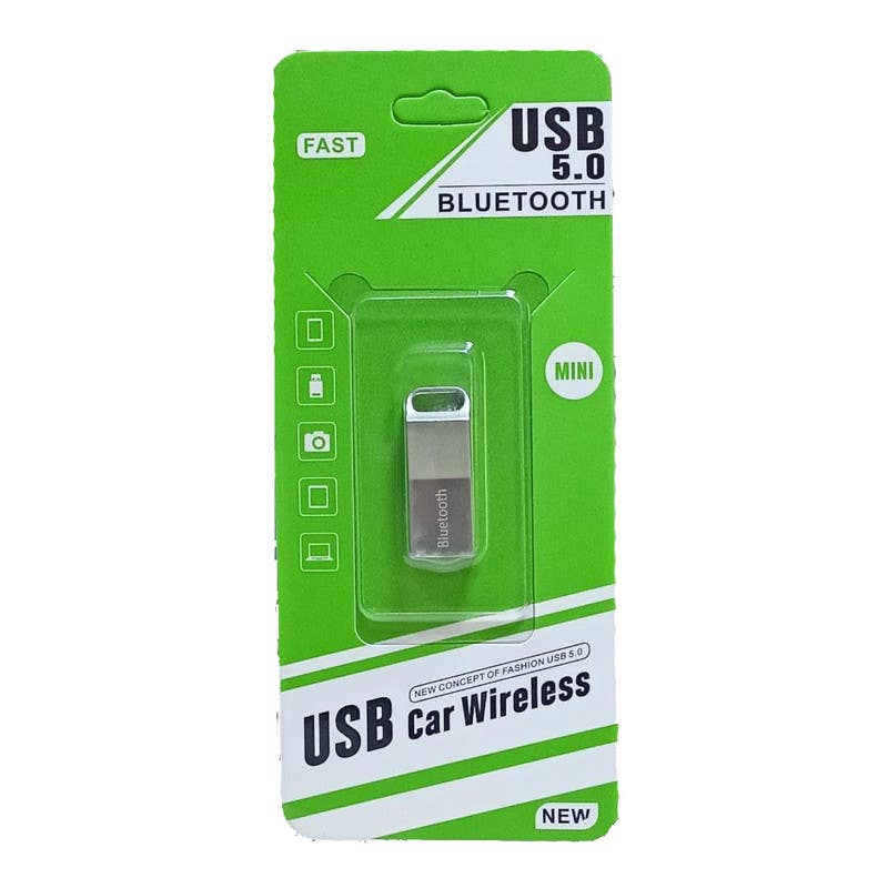 Plastic Car Bluetooth Dongle USB Receiver, Silver