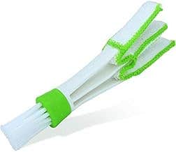 Plastic Dust Cleaning Tool Brush, For Car Air Outlet and Air Conditioner, White and Green