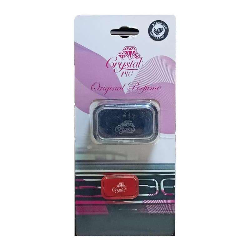 Crystal Black Ice Scent Gel Car Air Freshener, With Extra Refill, Multicolor