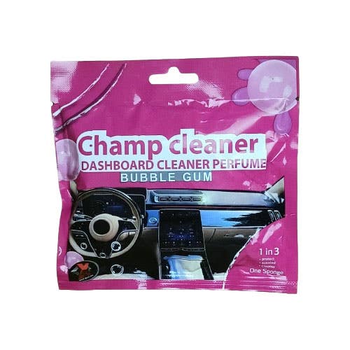 Champ Bubble Gum Scent Liquid Dashboard Cleaner Sponge, Pink