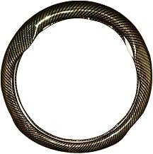 MT BEST BUY Glossy Carbon Fiber Steering Wheel, With Finger Tight, Soft Touch, Suitable for All Cars, Gold