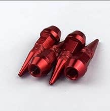 Aluminum Tire Valve Cap, 4.5, 4 Pieces, Red