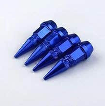 Aluminum Tire Valve Cap, 4.5, 4 Pieces, Blue