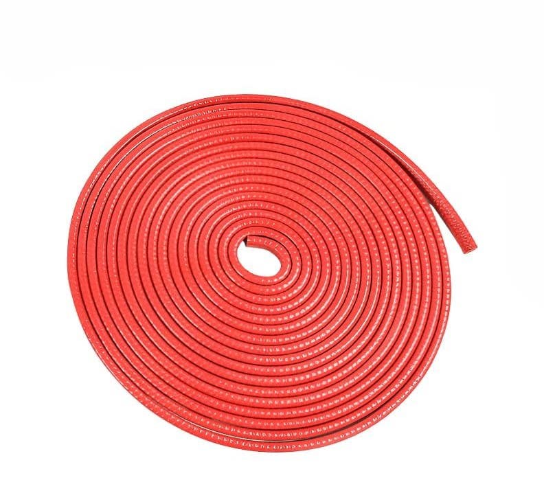 Car Door Frame Protector Strip, 5 Meters, Leather - Red