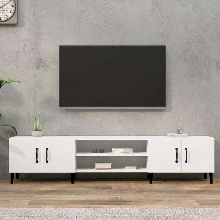 Thai MDF Wood TV Table, 50x35x180 cm - White