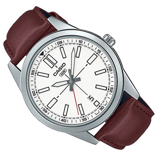 Casio MTP-VD02L-7EUDF Analog Watch for Men - Brown