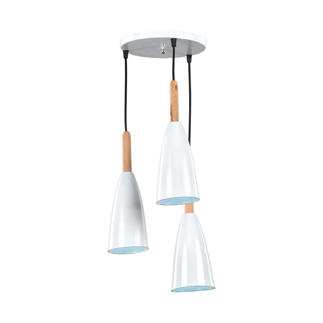 Modern Ceiling Pendant, 30 X 20 Cm, Aluminum - White