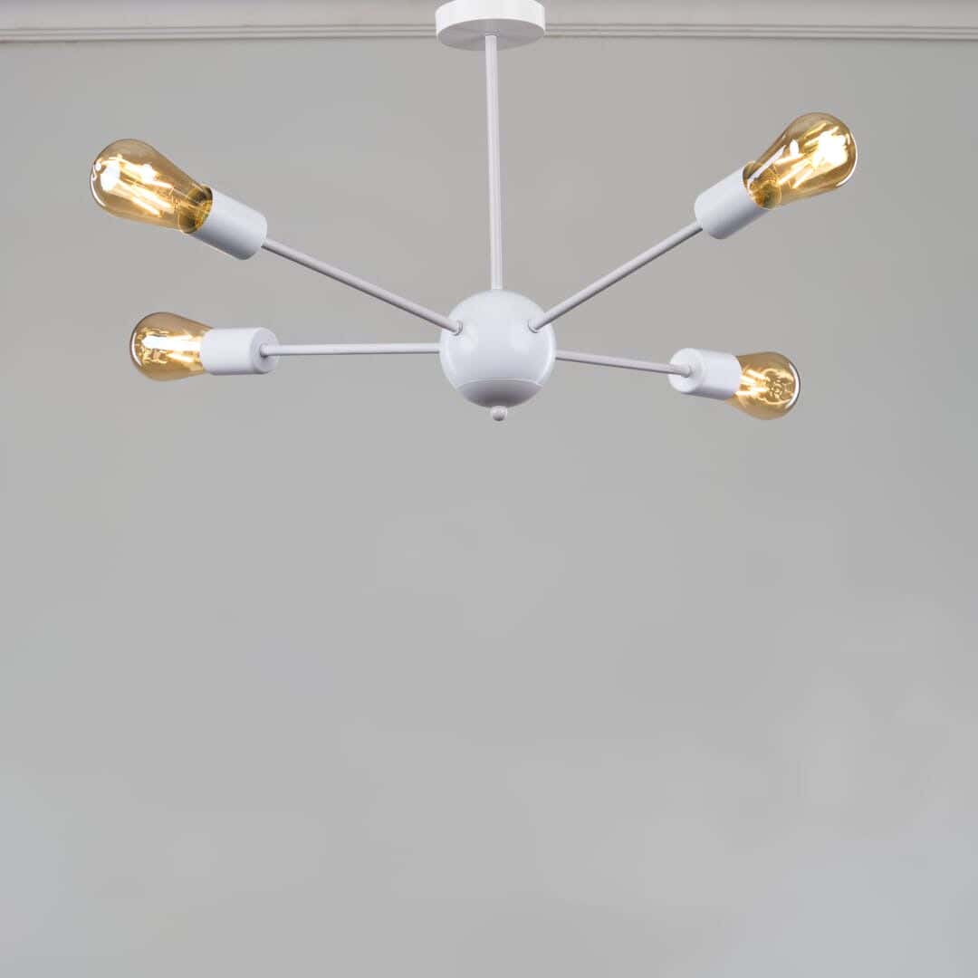 Modern Chandelier, 60 X 60 X 50 Cm, Stainless Steel - White