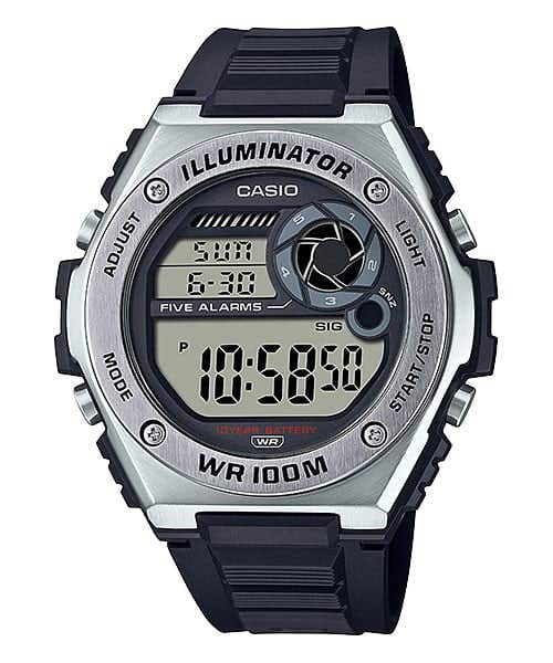 Casio MWD-100H-1AVDF Sports Digital Watch for Men, Resin Band - Black