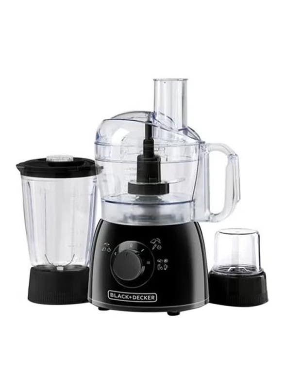 Black & Decker Food Processor, 400W, 1.2L Bowl, KR42-B5 - Black