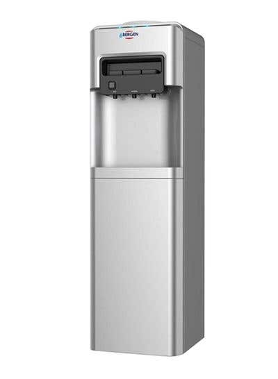Bergen BYB518 Hot / Cold Water Dispenser With Refrigerator, Silver Grey