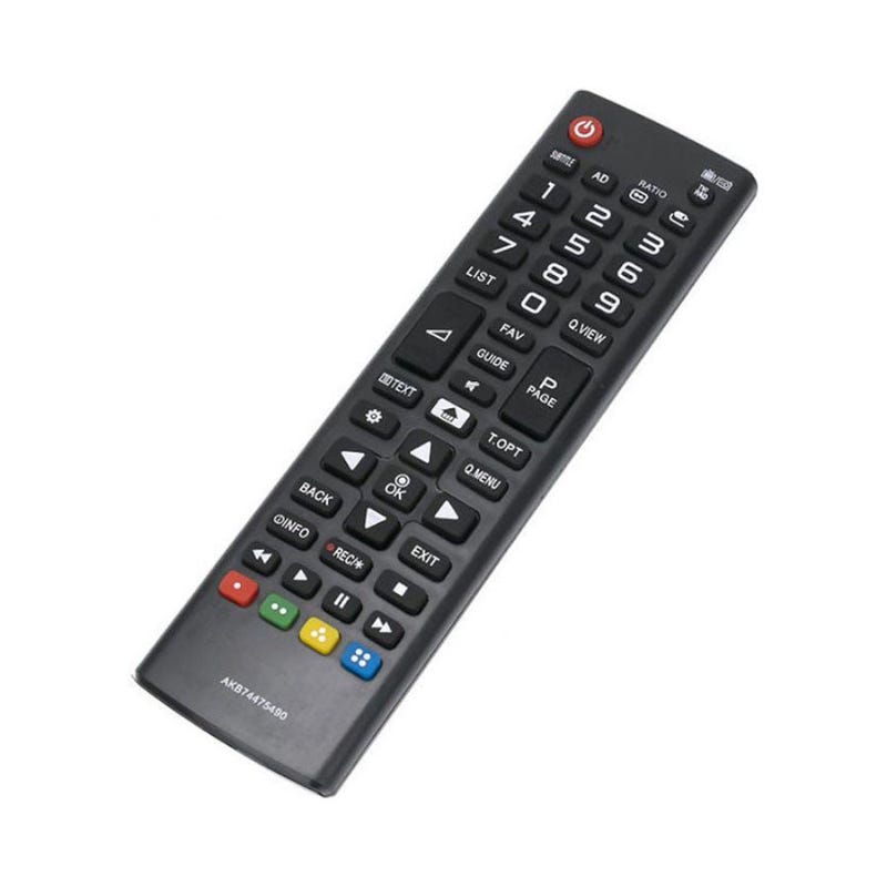AKB74475490 Remote Control, Compatible With Lg Led / Lcd Smart Screens, AKB74475490 - Black