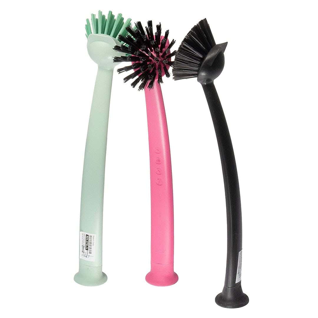 Dishwashing brush set, 3 pieces - multi-colored