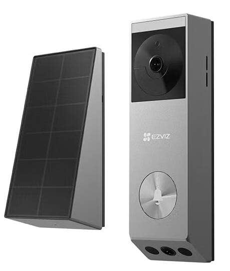 Ezviz EP3x Pro Doorbell Dual Security Camera, Battery Powered - Grey