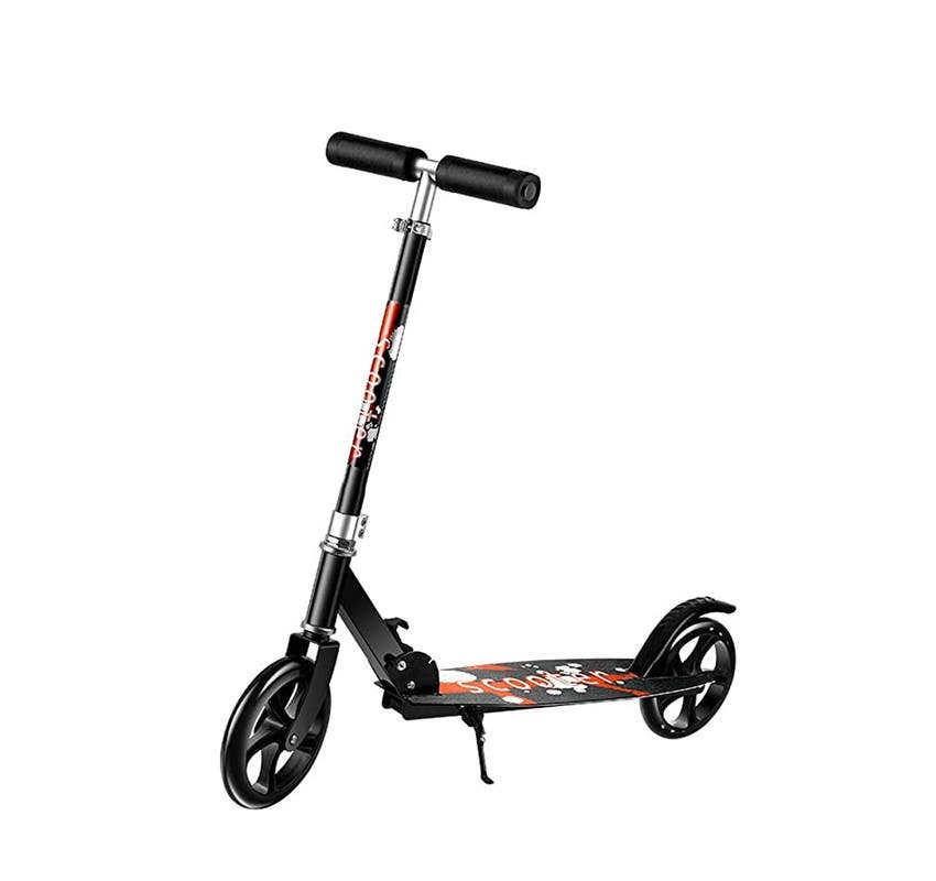 Azulmart Scooter With Metal Chassis, 2 Wheels, Adjustable In 3 Levels - Black